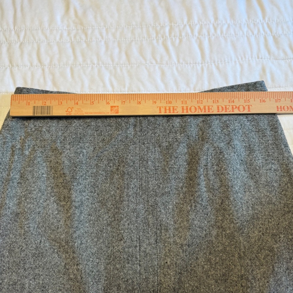 Pendleton Wool Gray Tweed Pencil Skirt Lined Career Classic Office Size 12 - Picture 5 of 7